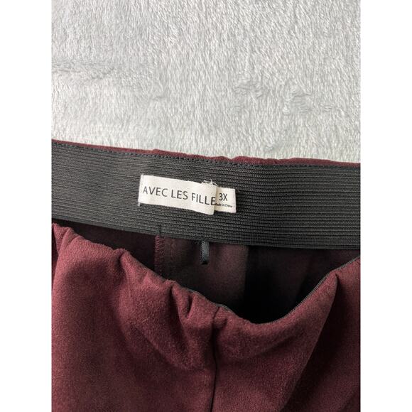 Avec Les Filles x Anthropologie Faux Suede Pants – Plum/Prune – Size 3X - Picture 6 of 7